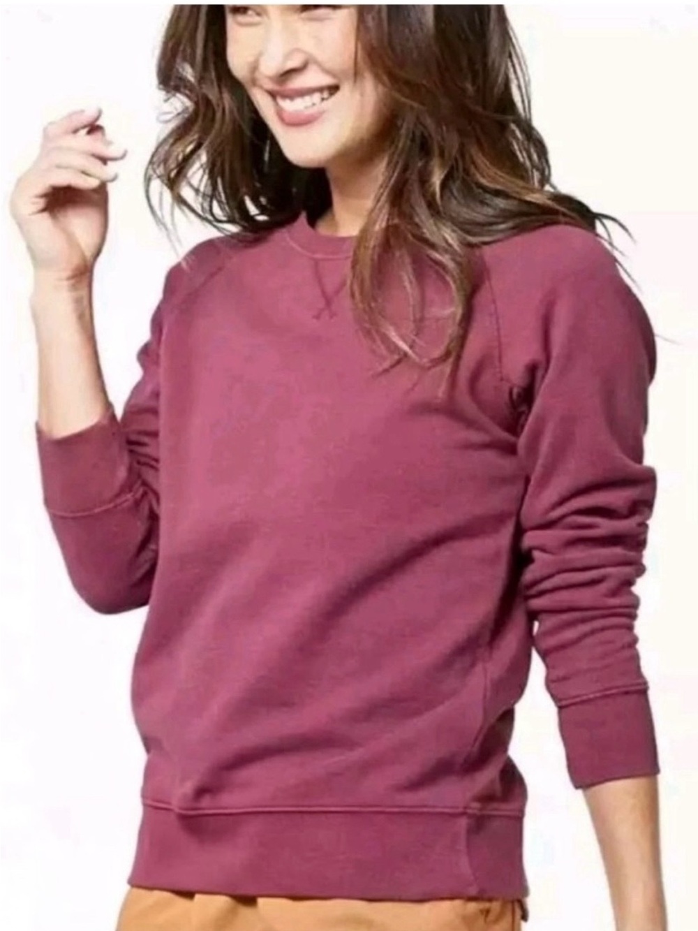 Pact Burgundy Crewneck Sweatshirt